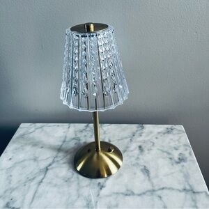 Gold and Crystal Table Lamp Rechargeable Battery Lamp Brand New